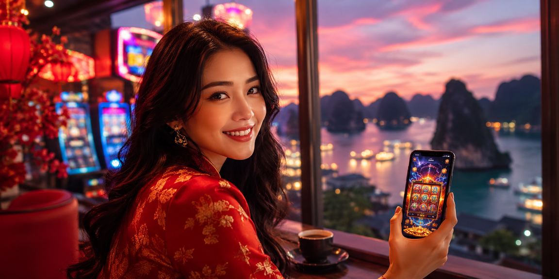 Người dùng trải nghiệm app mail10p tại Hạ Long trong quán cà phê
